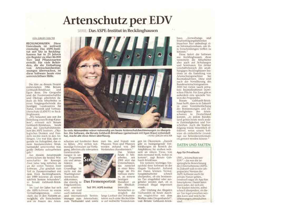 Artikel:Artenschutz per EDV